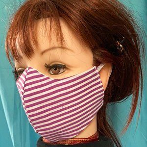 5 for $20 Face Masks purple white homemade unisex